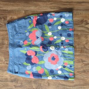 Boden 100% Cotton Floral Skirt